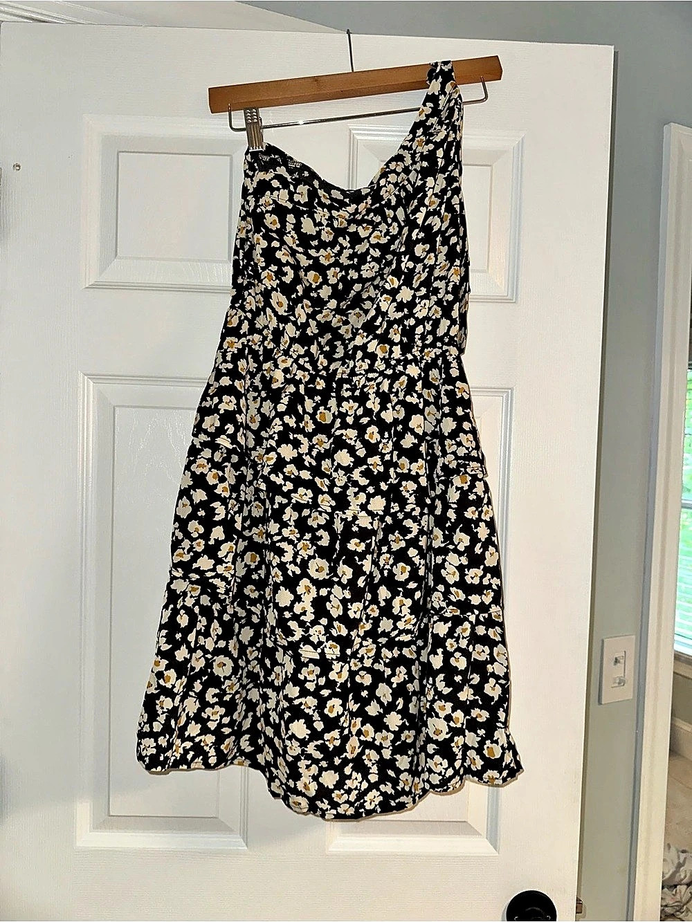 PrettyGarden Women's One Shoulder Floral Tiered Ruffle Dress One Shoulder Floral